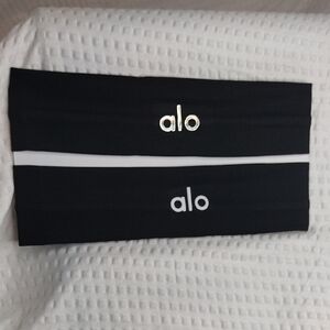 Fashion Yoga Black and Silver Headband Duo